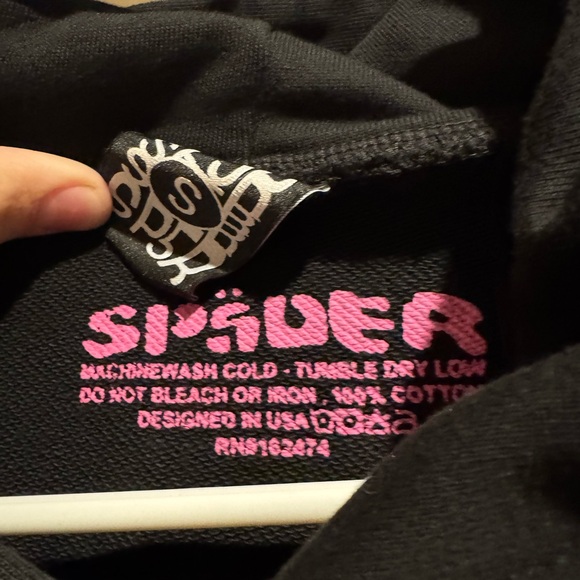Black spider hoodie new with tags and bag - Picture 3 of 4